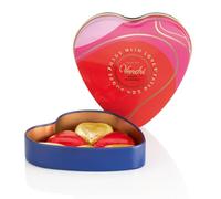 Venchi - Boîte Métal en Forme de Cœur avec 6 Chocolates Valentines, au Lait et Extra Noirs 75% Végétalien, Sans Gluten, 48 g, Idée de cadeau pour la fête des mères
