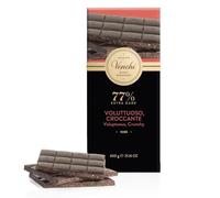 Venchi - Maxi Tablette 77% Nibs, au Chocolat Extra Noir et Fèves de Cacao, 600 g, Sans Gluten, Sans Colorants ni Conservateurs