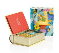 Venchi - Mini Livre en Métal, 6 Chocolats Chocoviar Assortis, 117 Gr, Sans Gluten, Collection Printemps Venchi Teresa Rego, Idée Cadeau
