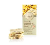 Venchi - Tablette de Chocolat Noisette Blanc Salé, 100 g, Chocolat Blanc, "Noisette du Piémont IGP" uniquement, Amandes et Pistaches Légèrement Salées, Sans Gluten, Sans Colorants, Sans Conservateurs