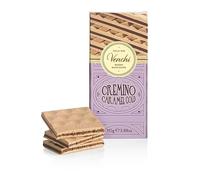 Venchi - Tablette Cremino Gold Caramel au Chocolat Blanc, Chocolat Noir et Pâte d’Amande, 110 g, Sans Gluten, Sans Colorants ni Conservateurs