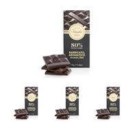 Venchi - Tablette de Chocolat Extra Noir 80% Maturé en Fût, 70 g - Avec Mélanges de Cacao Sélectionnés - Sans Gluten - Végan (Lot de 4)