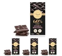 Venchi - Tablette de Chocolat Noir 60%, 78 g - Avec mélanges de cacao sélectionnés - Sans Gluten - Végan (Lot de 4)
