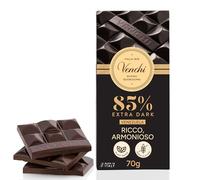 Venchi Tablette de chocolat noir 85 %, Venezuela, 70 g - Chocolat mono-origine - Sans gluten
