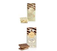 Venchi - Tablette de Chocolat Noisette Blanc Salé, 100 g, Chocolat Blanc, "Noisette du Piémont IGP" uniquement et Tablette Cremino 1878, 110 g, Chocolat au lait et aux noisettes Gianduja