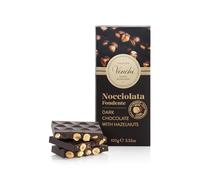 Venchi - Tablette de Chocolat Noisette Noire, 100 g, Chocolat Noir 60 % avec "Noisette du Piémont IGP" Entière, Sans Gluten, Sans Colorants et Sans Conservateurs, Vegan