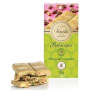 Venchi - Tablette de Chocolat Pistache Gourmet, Chocolat Blanc et Crème de Pistache, 100 g, avec Pistaches Entières, Sans Gluten, Sans Colorants et Sans Conservateurs
