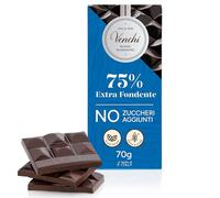 Venchi - Tablette Extra Noir NO Added Sugar, 70 g - Sans Édulcorants Artificiels - Sans Gluten - Végétalien