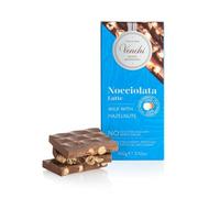 Venchi - Tablette Noisette Lait NO Added Sugar, 100 g - Sans Édulcorants Artificiels - Avec Noisettes Entières du Piémont - Sans Gluten