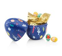 Venchi - Tirelire en Tôle en Forme D'Œuf avec 9 Œufs en Chocolat, Saveurs Assorties aux Pistaches, Amandes et "Noisettes Du Piémont", Sans Gluten, 100 gr, Collection Pâques, Idée Cadeau