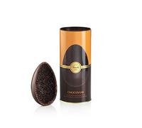Venchi - Œuf Chocoviar 75 %Gourmet - Œuf au chocolat noir 75 % avec éclats Chocoviar, sous forme de cylindre avec surprise, 350 g - Idée cadeau Pâques - Sans gluten - Vegan