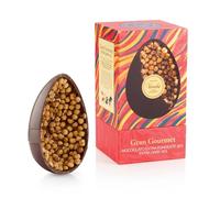 Venchi - Œuf en Chocolat, 70% Arôme Chocolat Extra Noir, aux "Noisettes du Piémont" Entières, avec Surprise, Sans Gluten, Vegan, 540 gr, Collection Pâques, Idée Cadeau