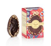 Venchi - Œuf Mignon en Chocolat, 70% Goût Gourmand Extra Noir avec "Noisettes Du Piémont", 70 gr, Sans Gluten, Vegan, Sans Surprise, Collection Pâques, Idée Cadeau