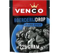 Venco Boerderijdrop - Zoute Drop - Pays-Bas - 225 g - Réglisse salée dure des Pays-Bas - Réglisse salée