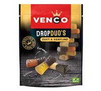 Venco Drop Duo's - Réglisse douce et raffinée - Délicieuse et délicate des Pays-Bas - Réglisse néerlandaise