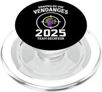 Vendanges 2025 - Grappe en Vue Team Sécateur Humour Récolte PopSockets PopGrip pour MagSafe