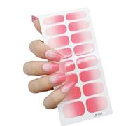 Vendas Nails - Semi Cured Gel Nail Strips, Ven-das Nails, 16 PCS UV Gel Nail Stickers, Gel Nail Strips, Gel Nail Wraps with Nail File & Wood Stick, Easy to Use (#11)