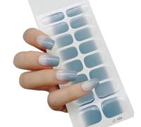 Vendas Nails - Semi Cured Gel Nail Strips, Ven-das Nails, 16 PCS UV Gel Nail Stickers, Gel Nail Strips, Gel Nail Wraps with Nail File & Wood Stick, Easy to Use (#04)