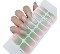 Vendas Nails - Semi Cured Gel Nail Strips, Ven-das Nails, 16 PCS UV Gel Nail Stickers, Gel Nail Strips, Gel Nail Wraps with Nail File & Wood Stick, Easy to Use (#03)