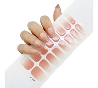 Vendas Nails - Semi Cured Gel Nail Strips, Ven-das Nails, 16 PCS UV Gel Nail Stickers, Gel Nail Strips, Gel Nail Wraps with Nail File & Wood Stick, Easy to Use (#25)