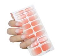 Vendas Nails - Semi Cured Gel Nail Strips, Ven-das Nails, 16 PCS UV Gel Nail Stickers, Gel Nail Strips, Gel Nail Wraps with Nail File & Wood Stick, Easy to Use (#13)