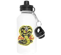 Vendax Cobra Kai - Karaté Enfant Aluminium Blanc Bouteille d'eau Avec Bouchon à Vis White Watter Bottle With Screw Cap