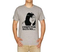 Vendax Computer Says No Little Britain T-Shirt Homme Gris