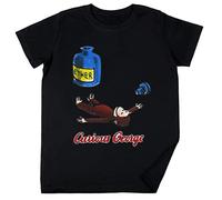 Vendax Curious George Breathes in Ether T-Shirt Unisexe Enfant Garçons Filles Noir