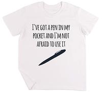 VENDAX Ive Got A Pen in My Pocket T-Shirt Unisexe Enfant Garçons Filles Blanc