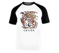 Vendax Monster Hunter Unisex Baseball T-Shirt Manches Courtes Homme Femme Blanc Noir