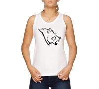 Vendax Orage Ours Débardeur T-Shirt Femme Blanc