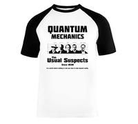 Vendax Quantum Mechanics - The Usual Suspects Unisex Baseball T-Shirt Manches Courtes Homme Femme Blanc Noir