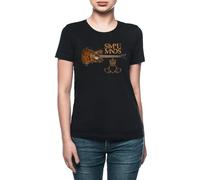 VENDAX Simple Minds Guitar T-Shirt Femme Noir