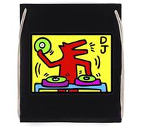 Vendax The Dj Party Noir Sac de Sport à Cordon Black Drawstring Gym Bag