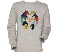 Vendax Wings of Fire - All Together Unisexe Homme Femme Sweat-Shirt Jersey Gris Men's Women's Jumper Sweatshirt Grey