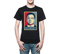 VENDAX Zelensky Volodymyr Portrait Ukraine President T-Shirt Homme Noir XL