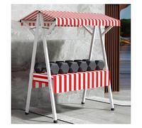 Vendeur ambulant de nourriture Présentoir à cadre en fer, stand de concession extérieur pliable, chariot de marché nocturne, chariot de vendeur à roulettes(Red,51.2x79"/130x200cm)