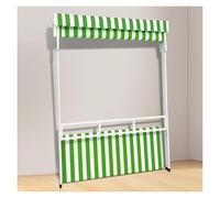 Vendeur ambulant de nourriture Présentoir de stand en bord de route, kiosque mobile portable for restauration de rue, petit chariot portable avec roues et cadre en fer(Green,130x60x200cm/51x24x79in)