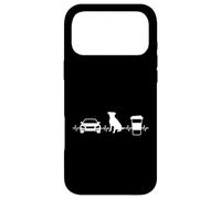 Vendeur de Voiture rétro Amusant avec Chiens de café Coque pour iPhone 17 Pro Max