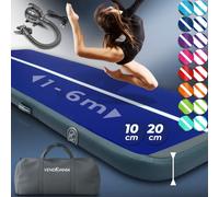 VENDOMNIA Airtrack Tapis de Gymnastique Gonflable, 10/20 cm de Haut, Longueur 1-8 m, Avec Pompe Électrique et Sac, Pour Tumbling, Entraînement et Fitness