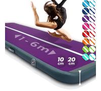 VENDOMNIA Airtrack Tapis de Gymnastique Gonflable, 10/20 cm de Haut, Longueur 1-8 m, Avec Pompe Électrique et Sac, Pour Tumbling, Entraînement et Fitness