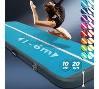 VENDOMNIA Airtrack Tapis de Gymnastique Gonflable, 10/20 cm de Haut, Longueur 1-8 m, Avec Pompe Électrique et Sac, Pour Tumbling, Entraînement et Fitness