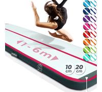 VENDOMNIA Airtrack Tapis de Gymnastique Gonflable, 10/20 cm de Haut, Longueur 1-8 m, Avec Pompe Électrique et Sac, Pour Tumbling, Entraînement et Fitness
