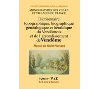 Vendomois iv (dictionnaire du) v-z