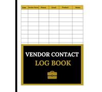Vendor Contact Log Book: Simple Supplier & Business Contact Tracker