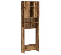 Vendre à perte - Meuble de rangement pour machine à laver vieux bois 64x25,5x190 cm 27639