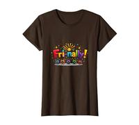 Vendre! Célébration colorée pour Les Guerriers du Week-End T-Shirt, Femme, Marron, L