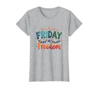 Vendredi = Liberté : Célébrez la libération du Week-End T-Shirt, Femme, Gris Chiné, XS