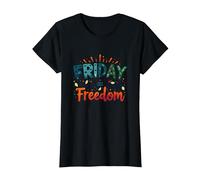 Vendredi = Liberté : Célébrez la libération du Week-End T-Shirt, Femme, Noir, M