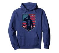 Vendredi Rouge, Terre Patriotique Militaire des Braves Libres Sweat à Capuche, Unisexe pour Adultes, Bleu Marine, S